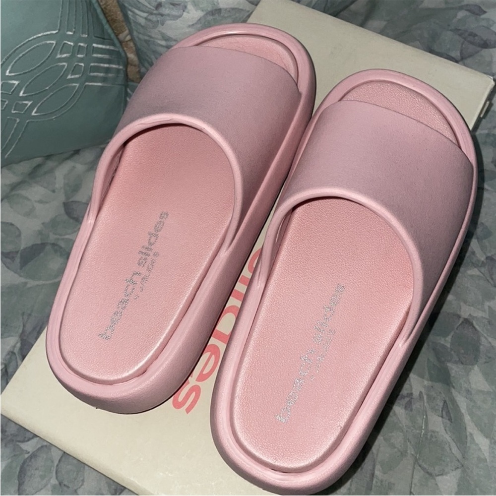 J/SLIDES SQUISH Light Pink EVA Sandal Size 6 New in Box Pool Slides lightweight - Picture 9 of 10
